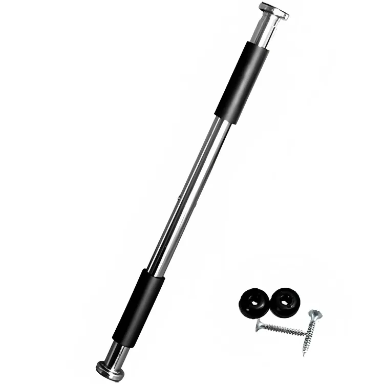 150 cm Door Gym / Pull up  Bar - Silver with Black Handle - Adjustable 150 cm