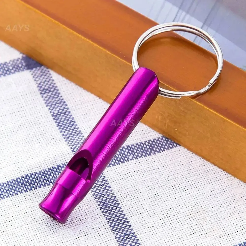 1Pcs Multifunctional Aluminum Emergency Survival Whistle Keychain For Camping Hiking Outdoor Tools Training Whistles Of Survival