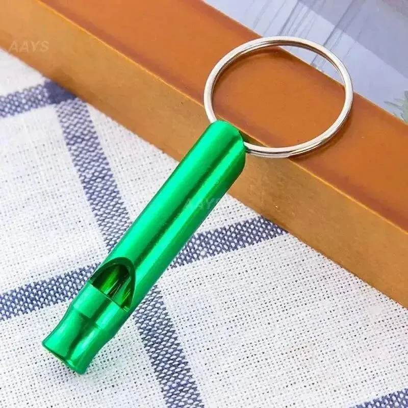 1Pcs Multifunctional Aluminum Emergency Survival Whistle Keychain For Camping Hiking Outdoor Tools Training Whistles Of Survival