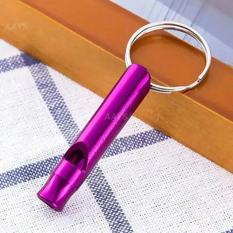 1Pcs Multifunctional Aluminum Emergency Survival Whistle Keychain For Camping Hiking Outdoor Tools Training Whistles Of Survival