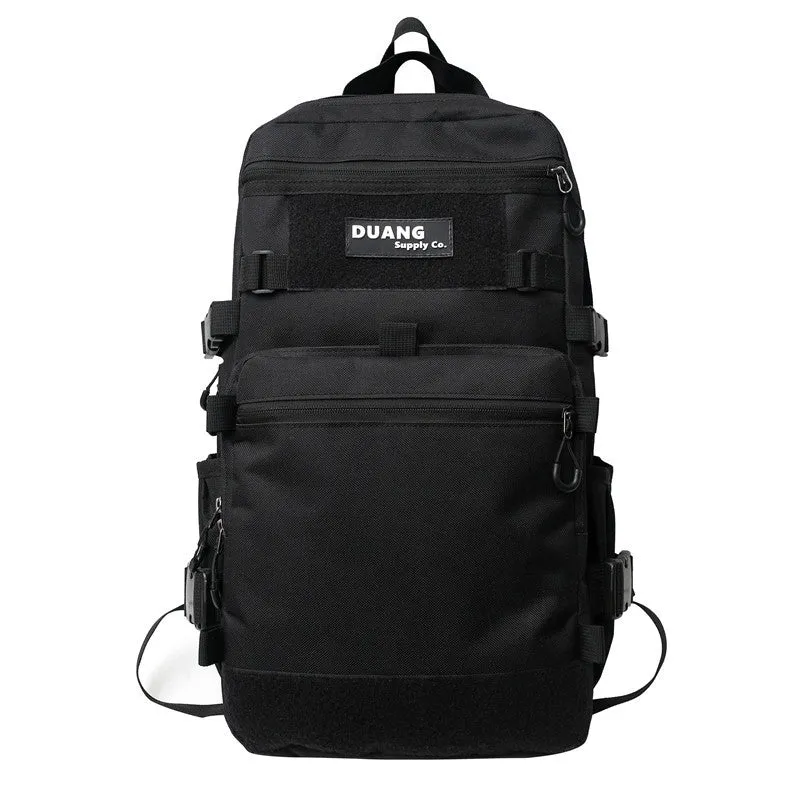 2022 Korean Style Dark Harajuku Large Capacity Casual Backpack Street Fashion Cool Design Sense College Students' Backpack Men