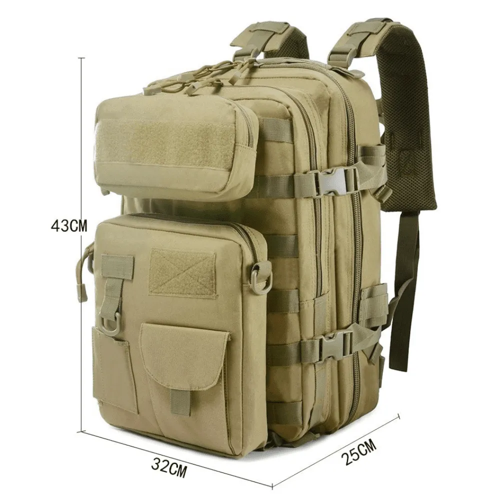 3-in-1 Tactical Backpack Waterproof for Outdoor Trekking Fishing Hiking Camping