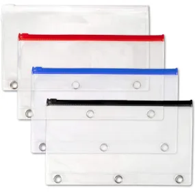 3-Ring Binder Clear Pencil Pouch - Assorted