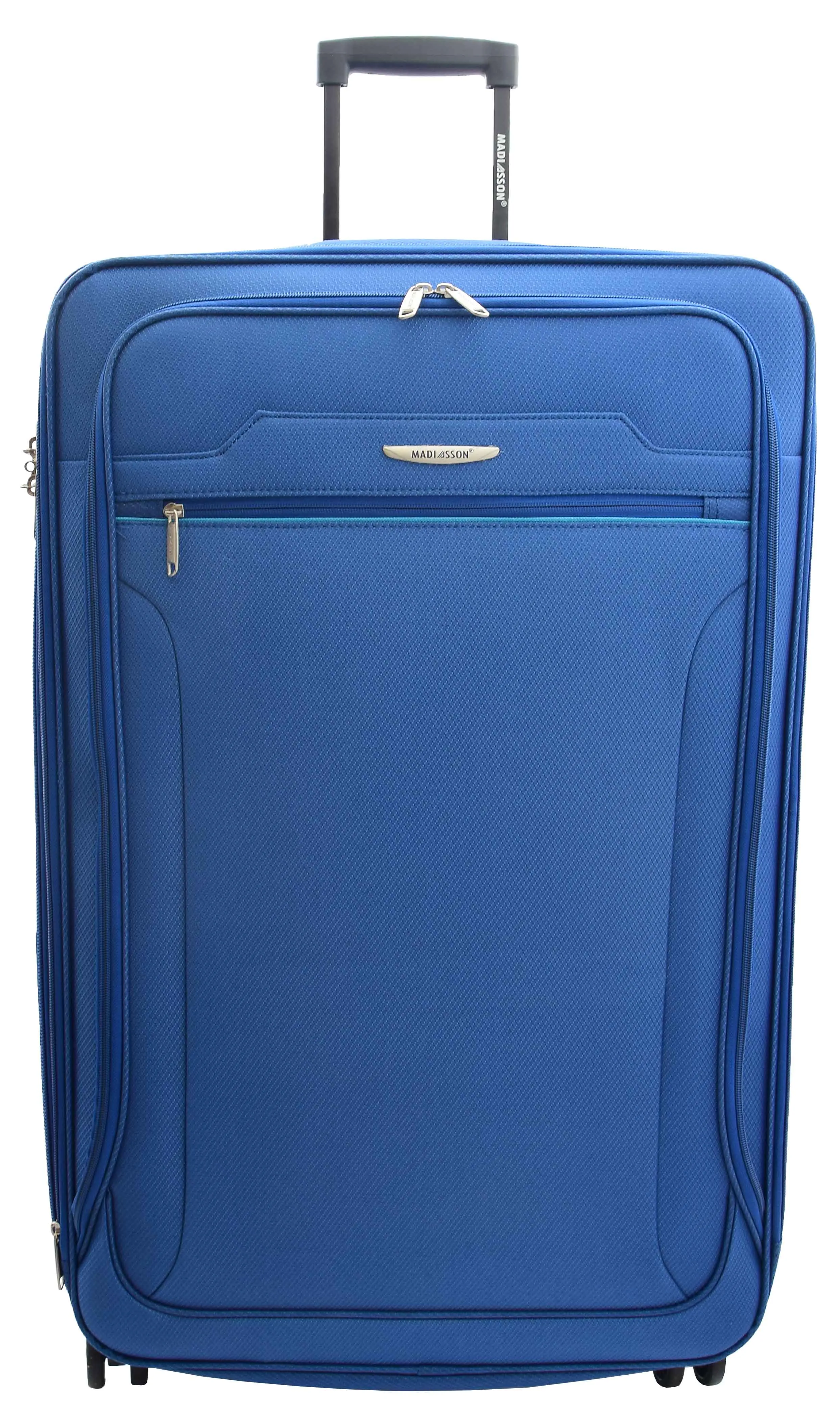 4 Wheel Suitcases Lightweight Soft Luggage Expandable Digit Lock Travel Bags Floaty Blue