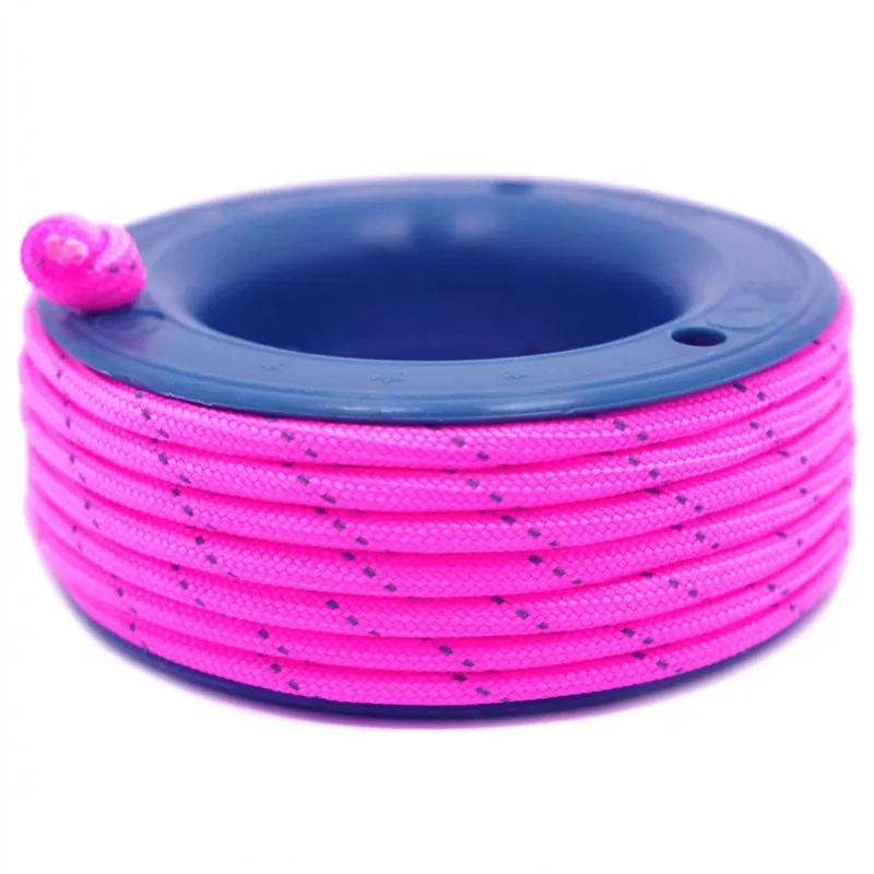 550 PARACORD MINI SPOOL - HOT PINK REFLECTIVE