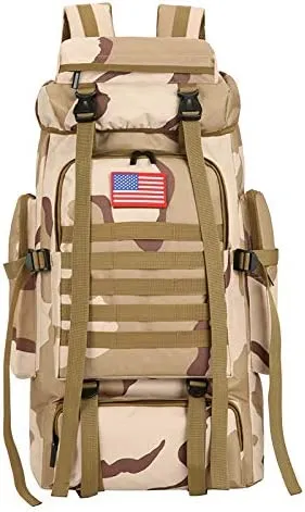 70L Camping Hiking Military Tactical Backpack Outdoor Sport Bags