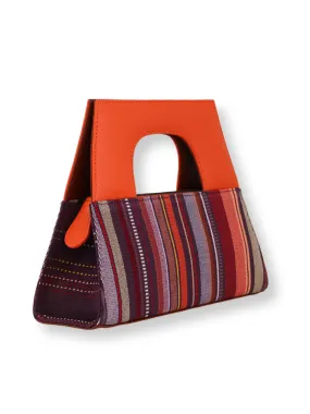 A-Chica Handbag - Purple & Orange Handle