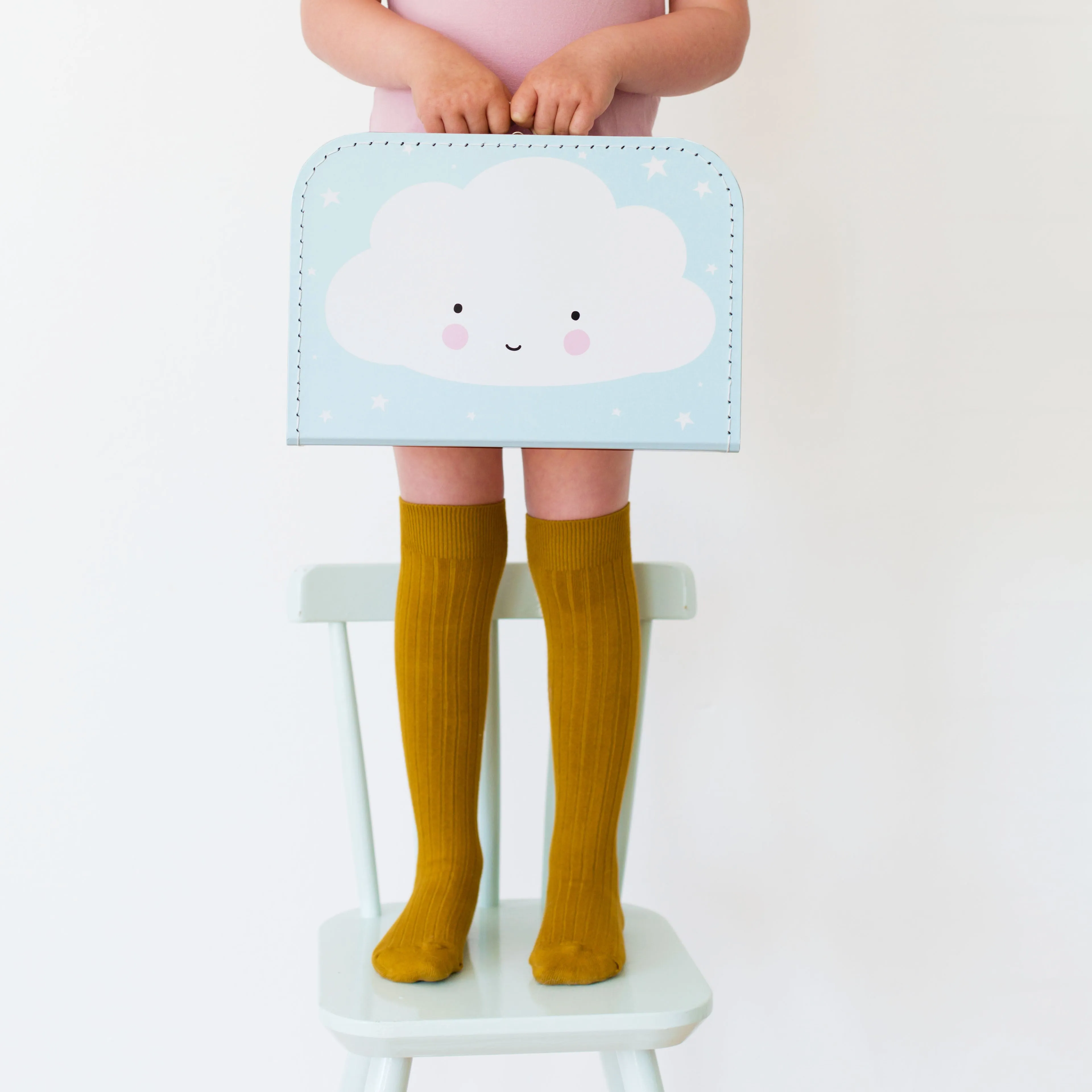 A Little Lovely Company Suitcase Cloud Blue