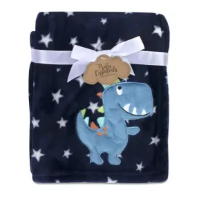 A.D. Sutton - Baby Essentials Plush Blanket, Dino Blue