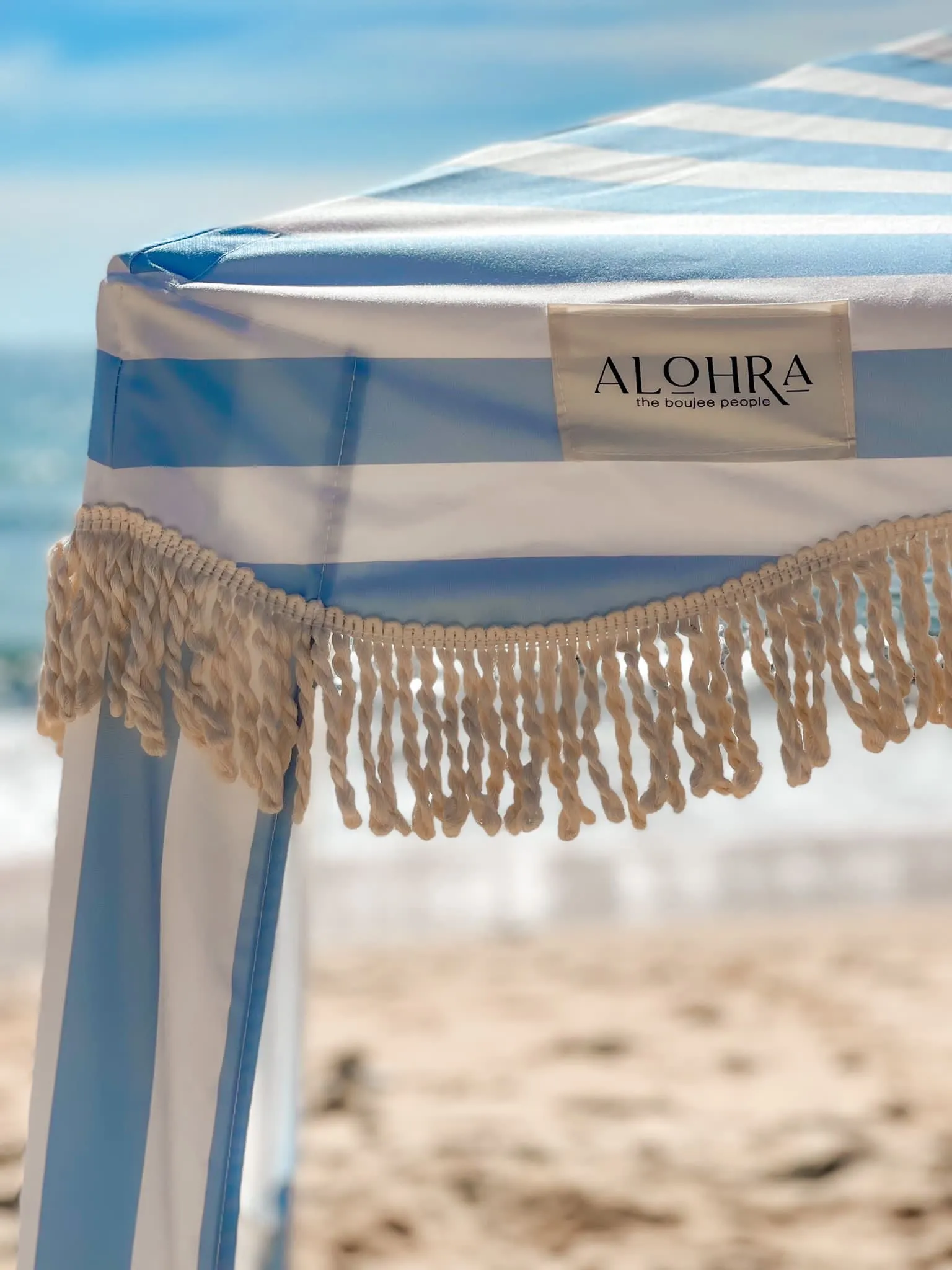 Alohra Deluxe Beach Cabana Stripe City Blue