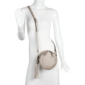 Ampere Creations "Suzie" Round Crossbody Bag- Sand