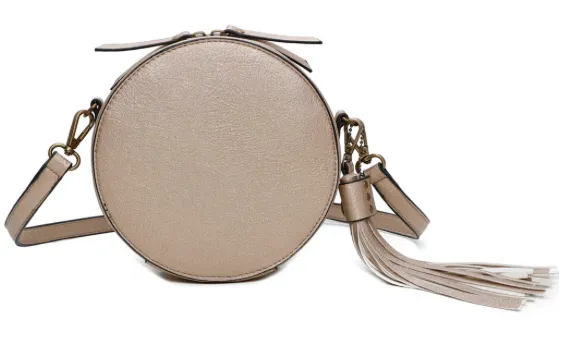 Ampere Creations "Suzie" Round Crossbody Bag- Sand