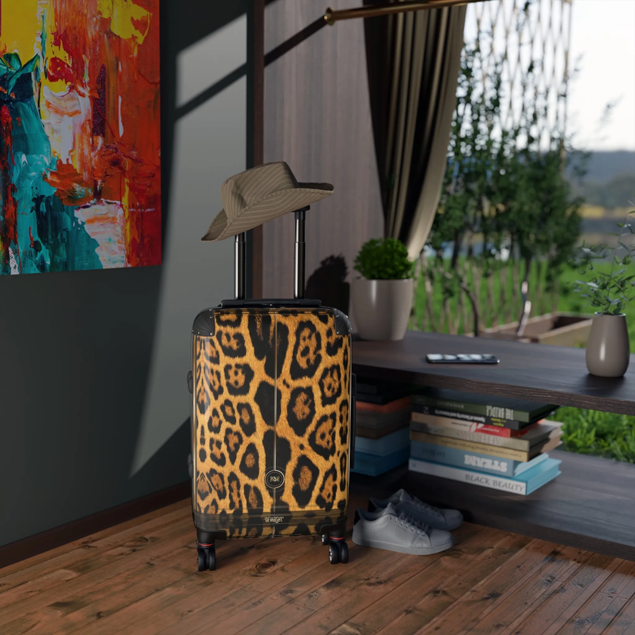 Animal Print Suitcase 3 Sizes Carry-on Suitcase Leopard Print Luggage Hard Shell Suitcase with Wheels | D20165