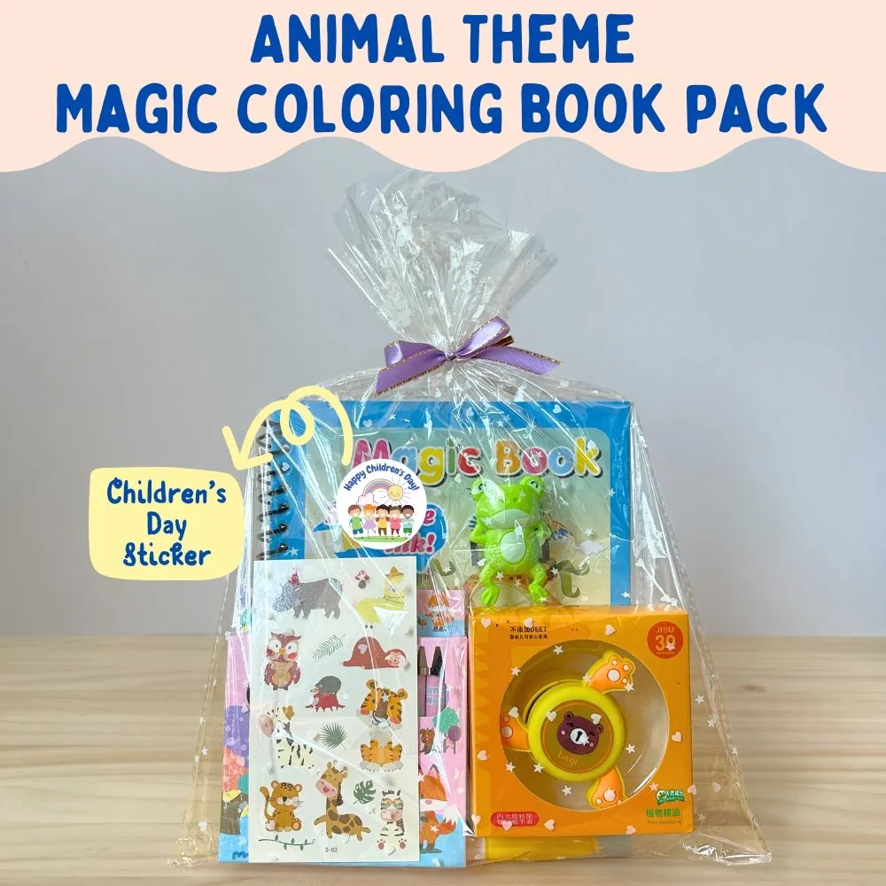 Animal Theme Magic Water Colouring Book Goodie Bag