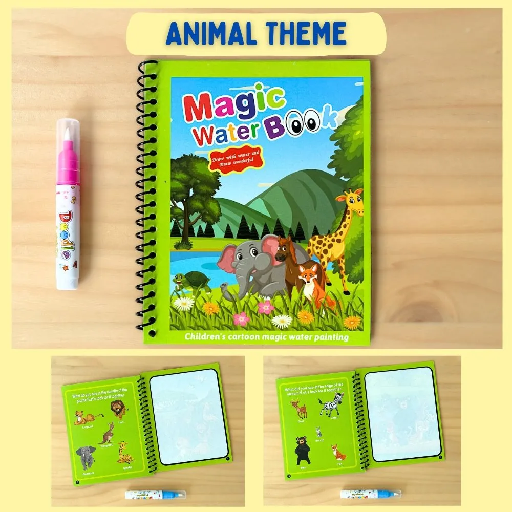 Animal Theme Magic Water Colouring Book Goodie Bag