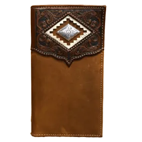 Ariat Men's Diamond Concho Rodeo Brown One Size Wallet