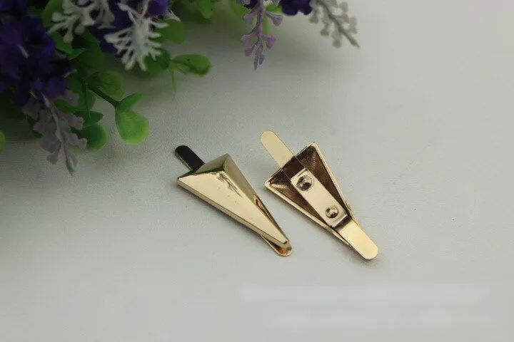 Arrow Purse Label 1/10pcs Bag Hardware Charm Light Gold Handmade Purse Handbag Making Metal Decoration 37mm 1 1/2 Inch Wholesale Supplies