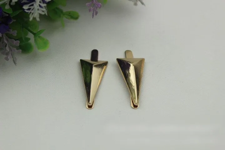 Arrow Purse Label 1/10pcs Bag Hardware Charm Light Gold Handmade Purse Handbag Making Metal Decoration 37mm 1 1/2 Inch Wholesale Supplies