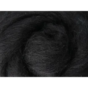 Ashford Solid Colored Corriedale Sliver - 2.2lb bag - Liquorice