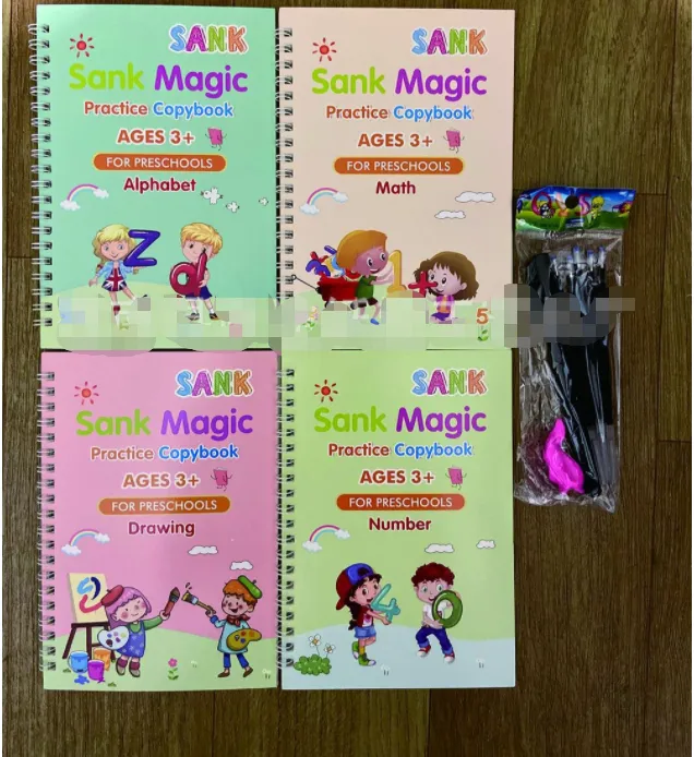 Baby Kids English Copybook Print Handwriting Workbook-Reusable Writing Practice Book