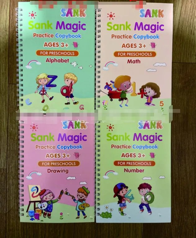 Baby Kids English Copybook Print Handwriting Workbook-Reusable Writing Practice Book