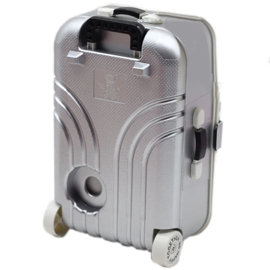 Babymoon Mini Travel Suitcase Baby Photography Props Luggage Box Accessories for Kids - Silver