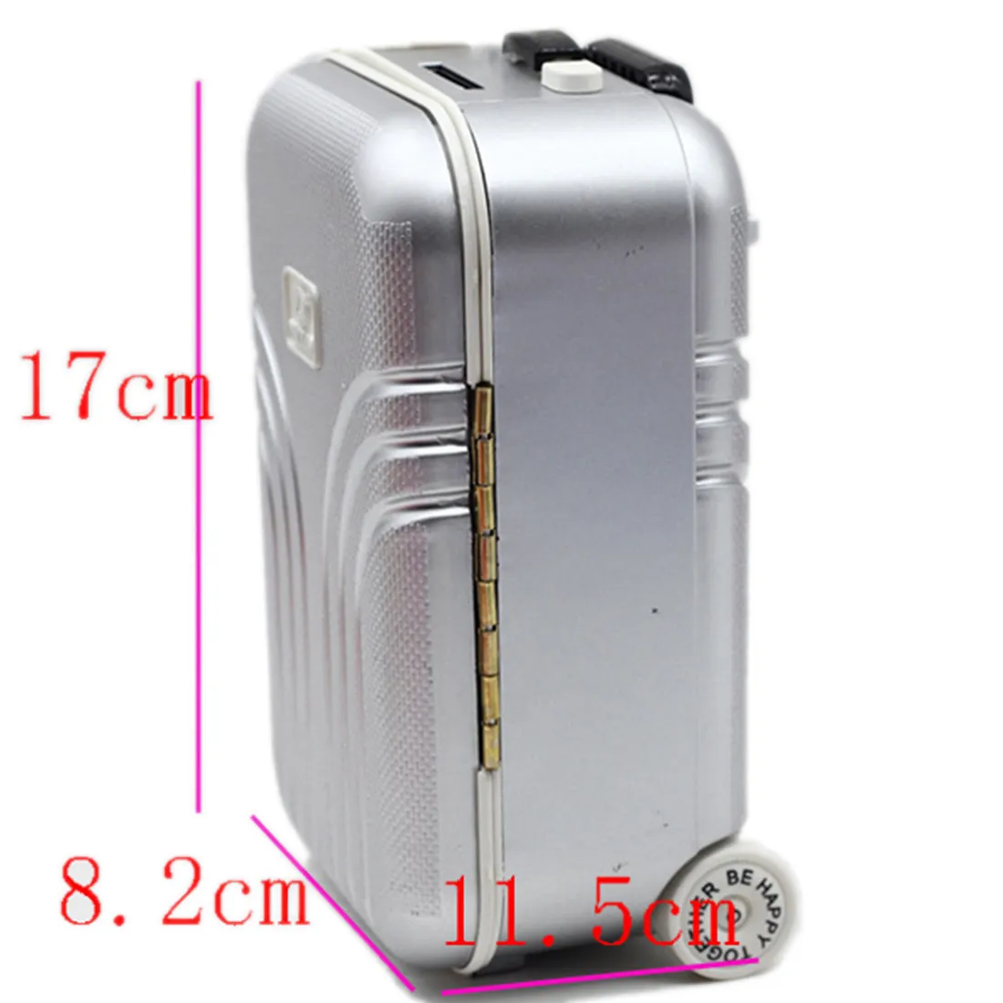 Babymoon Mini Travel Suitcase Baby Photography Props Luggage Box Accessories for Kids - Silver