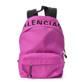 Balenciaga Logo Wheel Sport Nylon Pink Backpack