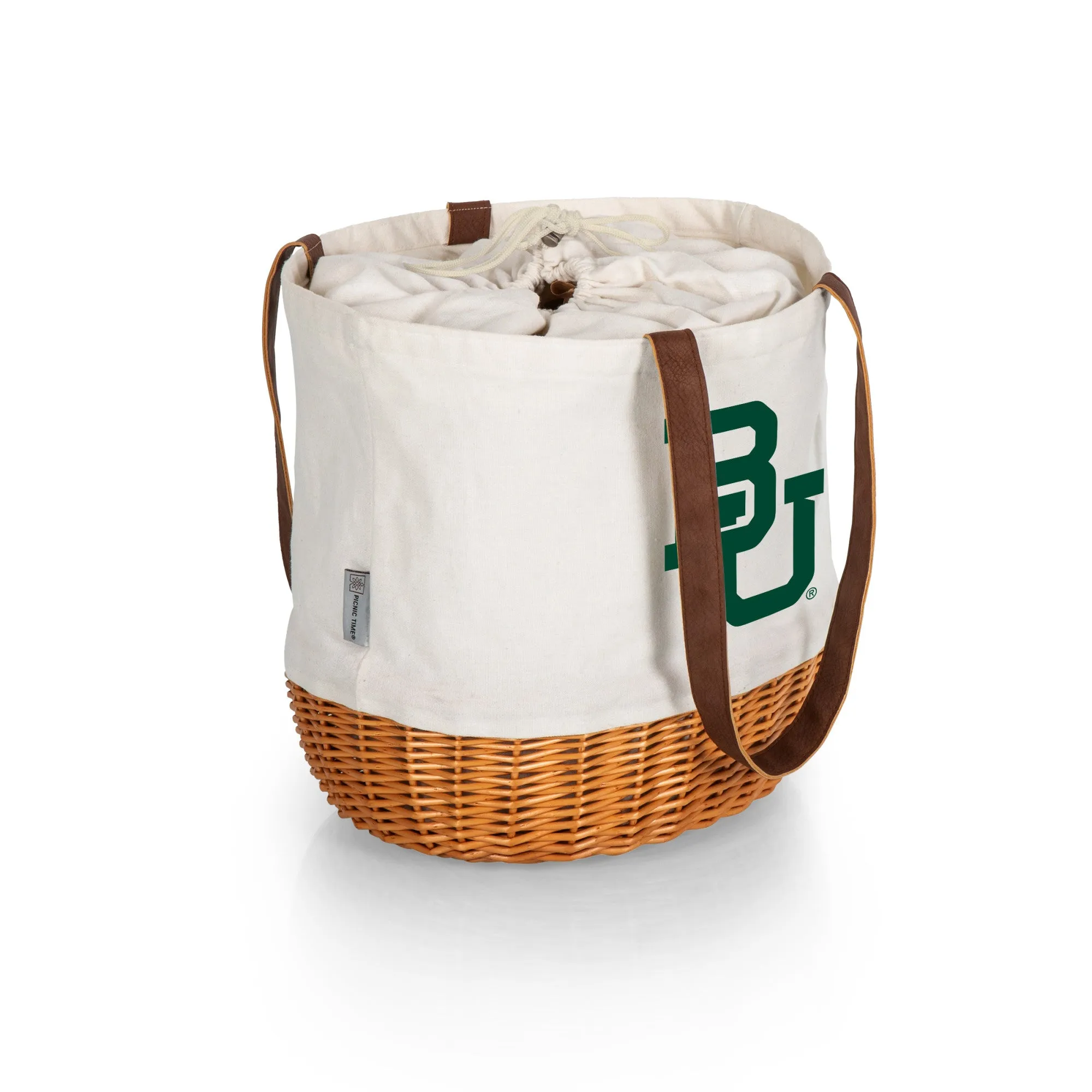 Baylor Bears - Coronado Canvas and Willow Basket Tote