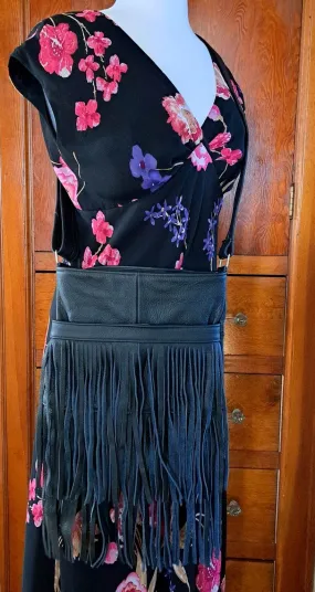 Beautiful Bohemian Fringe Cross -Body Mexican Leather Bag