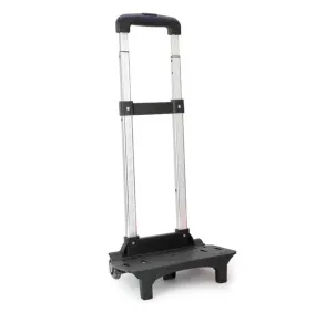 Black Kid Trolley for Backpack: Expandable 2-Wheel School Bag Luggage with High-Function Chariot Rod - Item 156