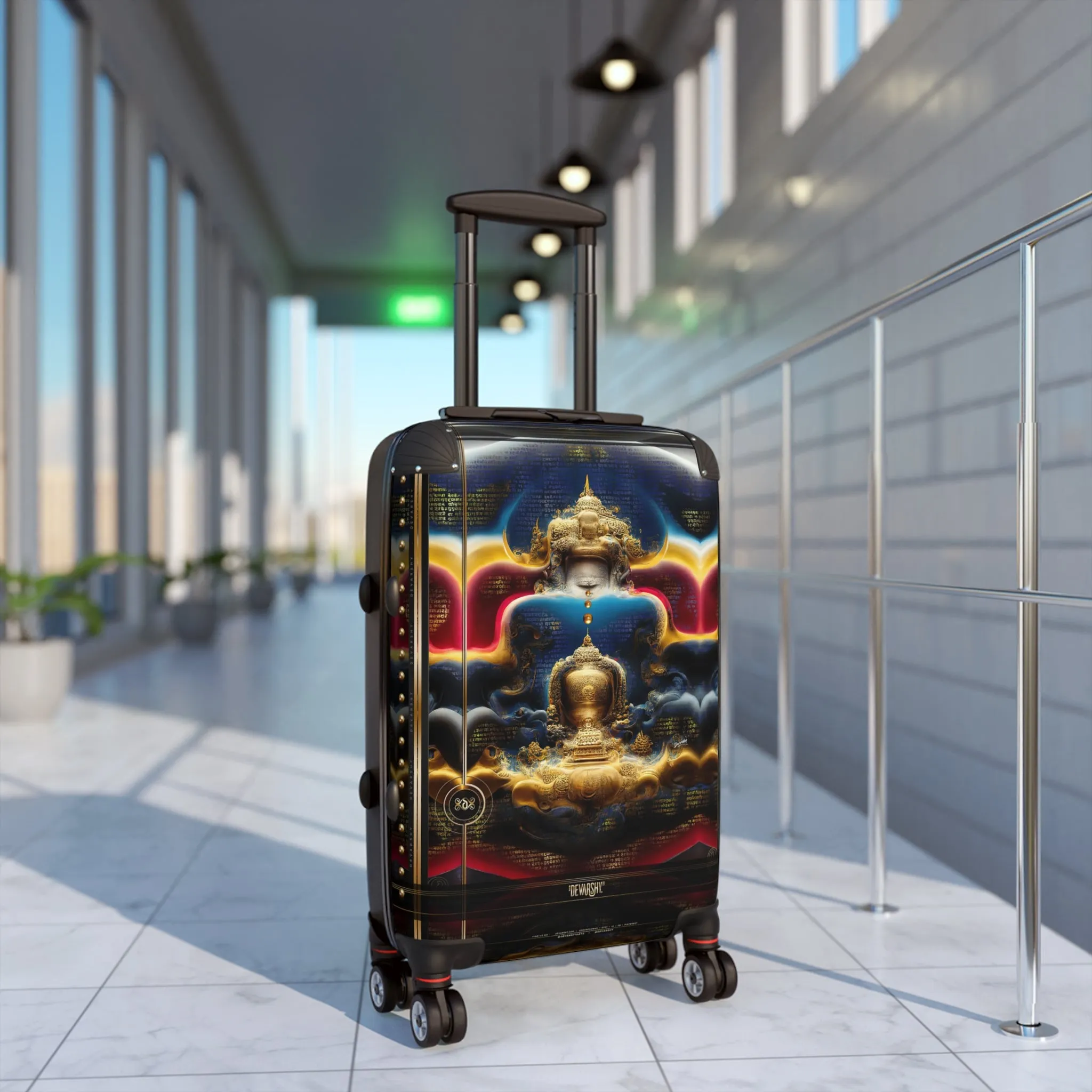 Bliss Buddha Suitcase Carry-on Suitcase Spiritual Art Luggage Luxury Hard Shell Suitcase in 3 Sizes | D20188