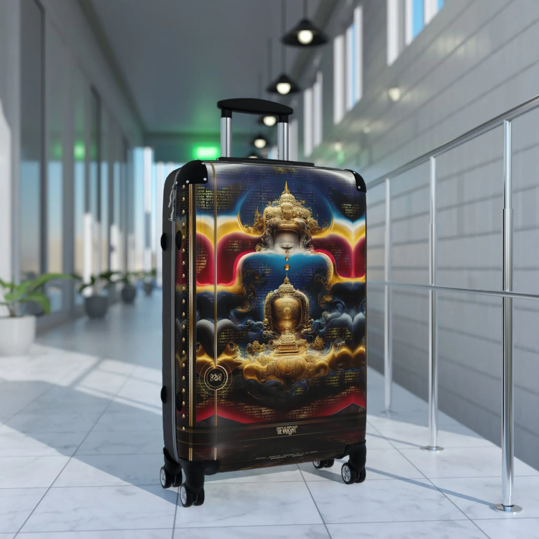 Bliss Buddha Suitcase Carry-on Suitcase Spiritual Art Luggage Luxury Hard Shell Suitcase in 3 Sizes | D20188