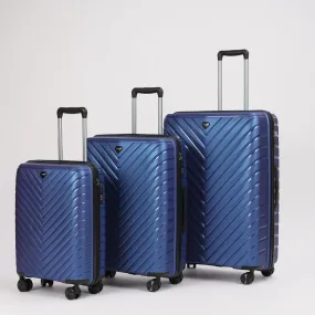 Blue Hardcase Roller Luggage Set (28', 24' and 20')