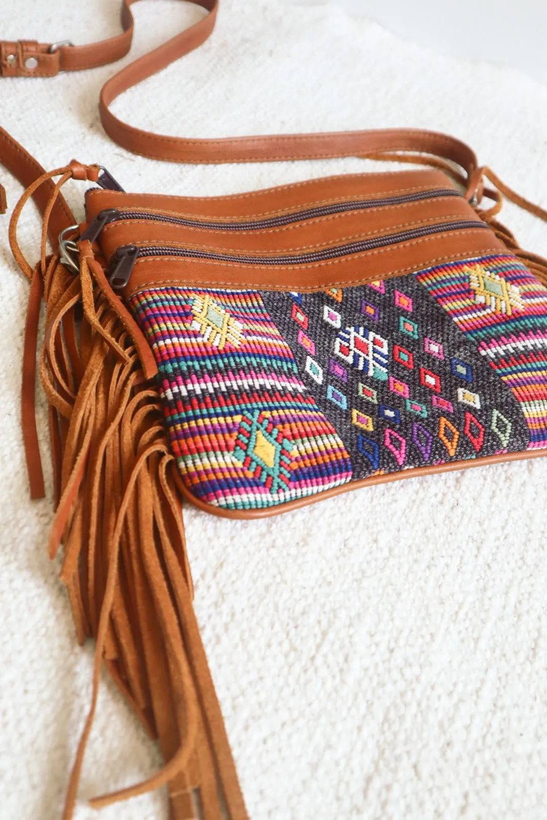 Boho Tassel Leather Bag