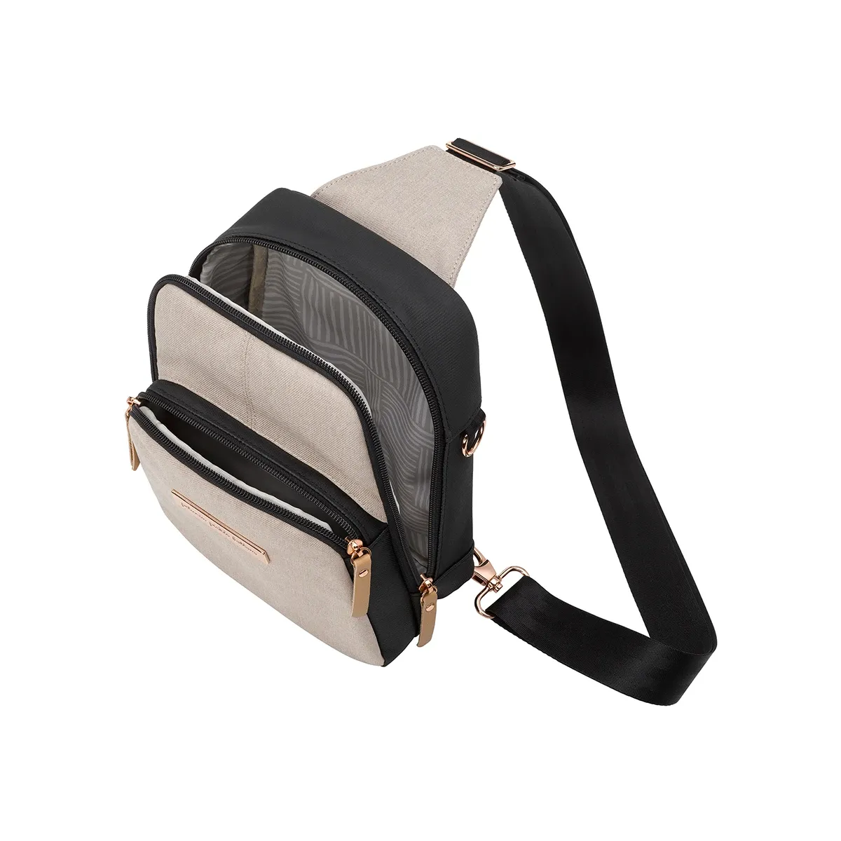 Boxy Backpack in Sand/Black & Criss-Cross Sling Bundle