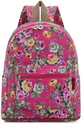 Bravo Floral Small (12 Inch) School Backpack - Floral Pink