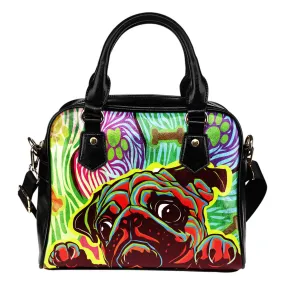 BRIGHT PUG SHOULDER BAG - FREE SHIPPING WORLDWIDE