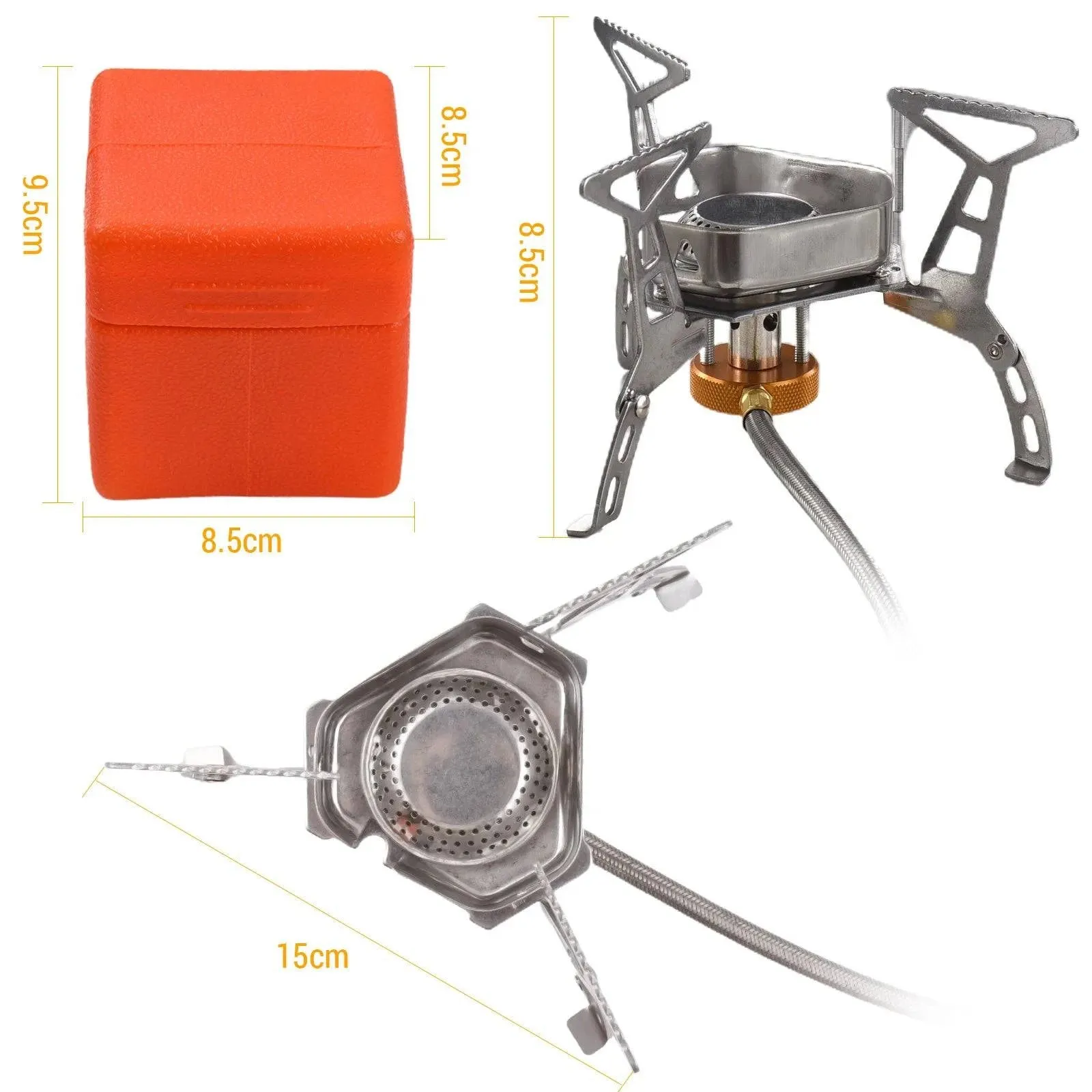 Camping Stove Portable Gas Stove  Outdoor Cooking Stove Camping Gas Stove Kit for Hiking Lightweight and Foldable