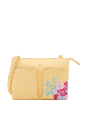 Caprese Shanaya Sling Medium Womens Handbag Yellow