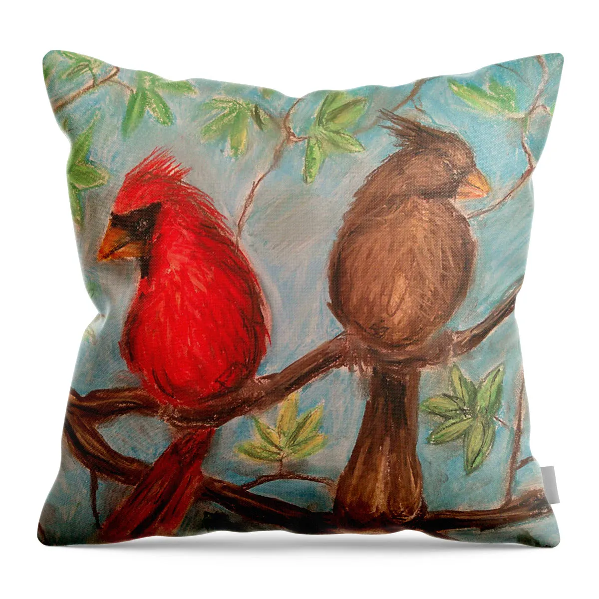 Cardinal Couple - Throw Pillow