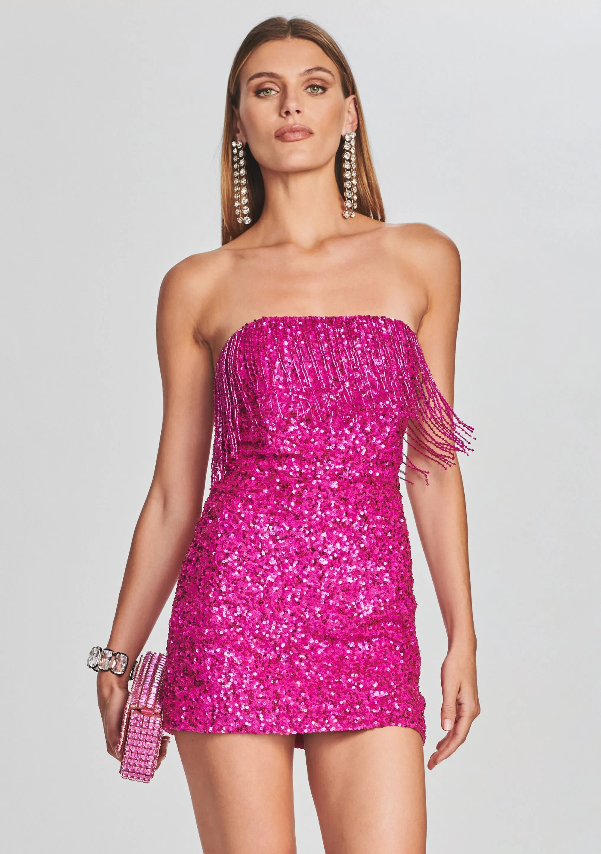 Cassandra Sequin Fringe Dress