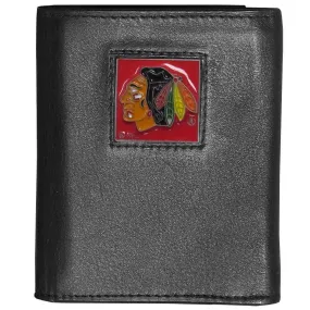 Chicago Blackhawks® Deluxe Leather Tri-fold Wallet