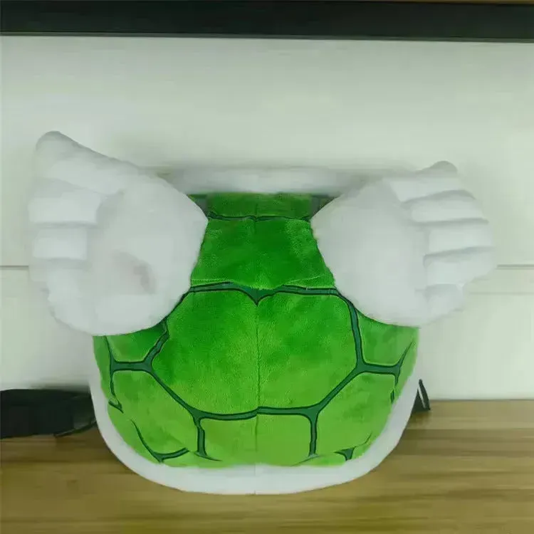 Children's Cartoon Turtle Shell Plush Preschool Backpack for Kids