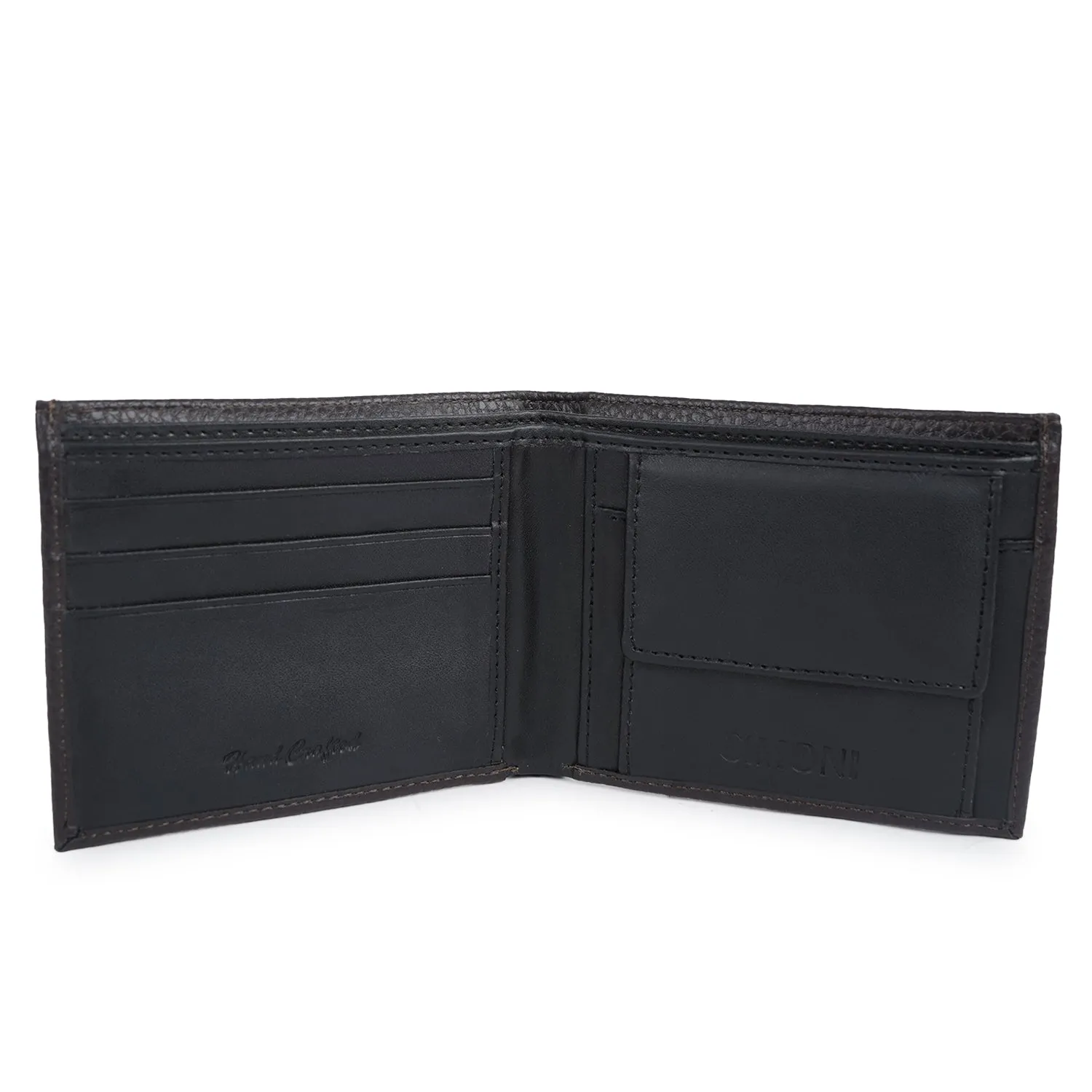 CIMONI PU Leather Casual Multi Credit Cards Slots with 1 Flap Coint Wallet for Men