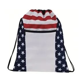 Classic Patriotic Drawstring Backpack 17"