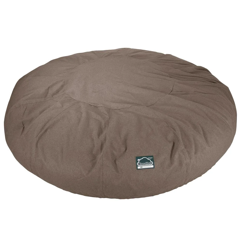 CloudSac 5000 XXXXXL Titanic Memory Foam Beanbag Sofa - Interalli Wool Biscuit