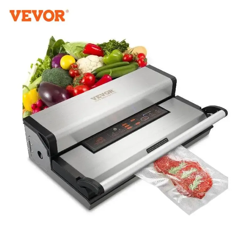 Commercial Vacuum Sealer Automatic Food Packaging with Bag Roll Storage Cutter