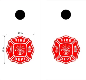 Cornhole Boards Decals Fire Department Bean Bag Toss Sticker