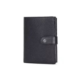 CowLuxe Short Zip Leather Elegant Men's Clutch